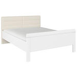 BETT 140/200 cm  in Weiß, Champagner  - Champagner/Weiß, Design, Holzwerkstoff/Textil (140/200cm) - Novel