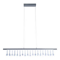LED-HÄNGELEUCHTE 100/6/120 cm  - Nickelfarben, Design, Glas/Kunststoff (100/6/120cm) - Näve