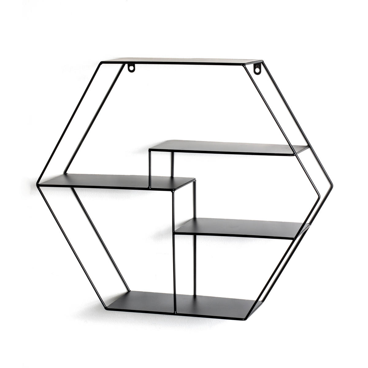 WANDREGAL 61/54/16 cm  - Schwarz, MODERN, Metall (61/54/16cm)