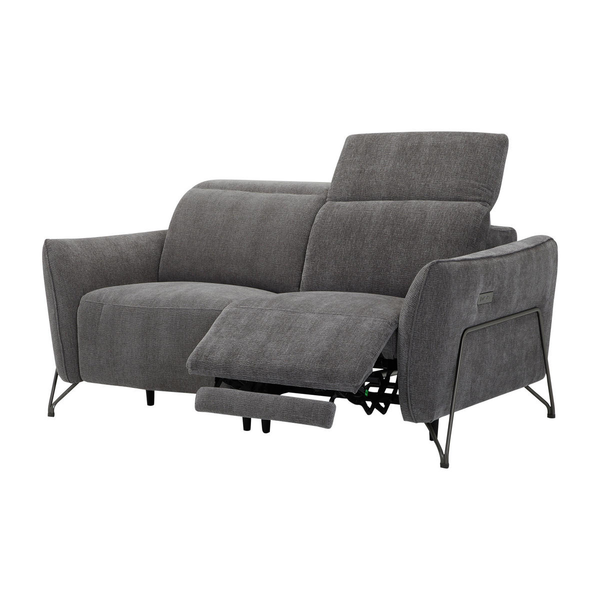 DVOSJED tekstil  tamno siva    - tamno siva/crna, Lifestyle, tekstil/metal (164/83/107/111cm) - Livetastic