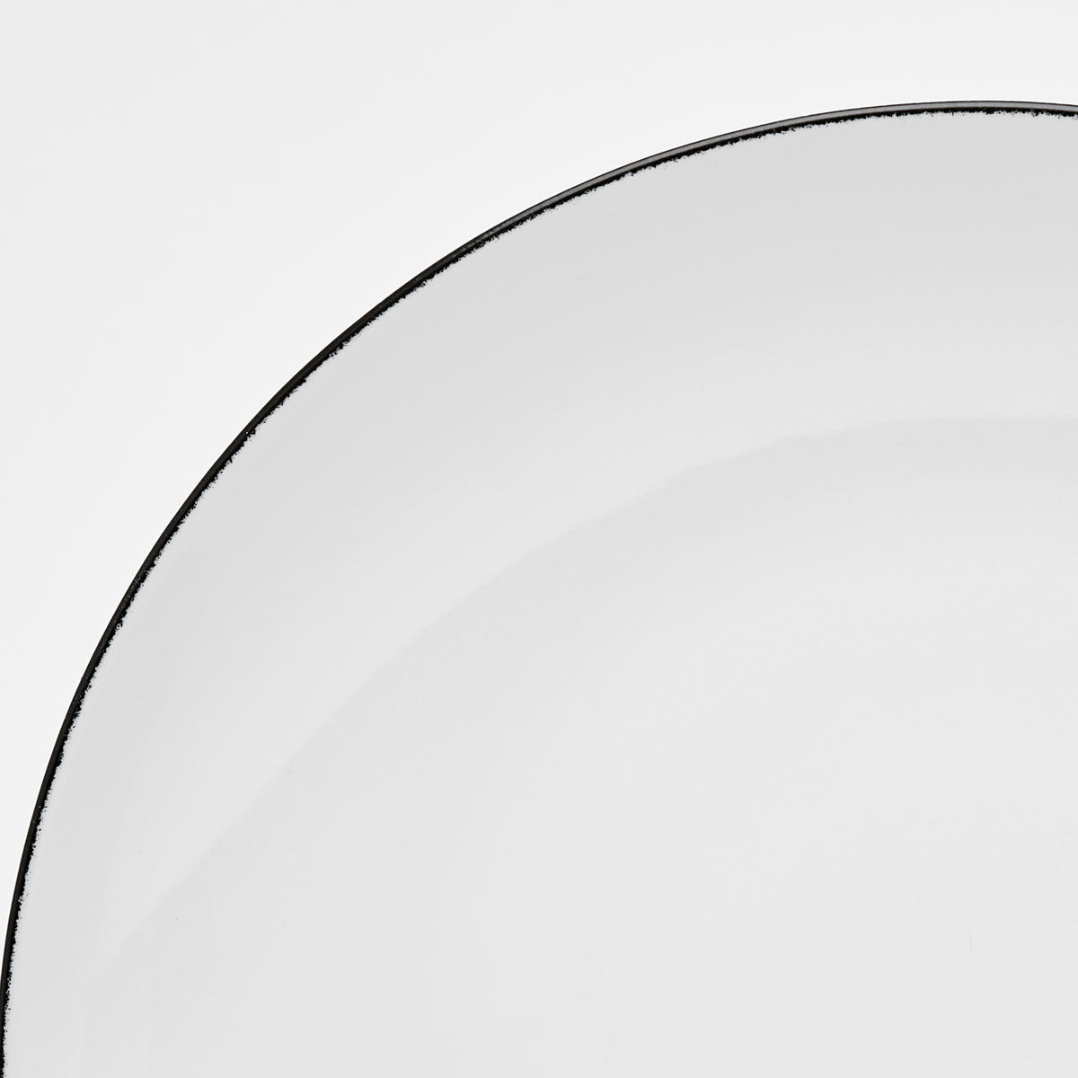 KOMBISERVICE Schwarz, Weiß Black LINE 24-teilig 6 Personen  - Schwarz/Weiß, Basics, Keramik - Van Well