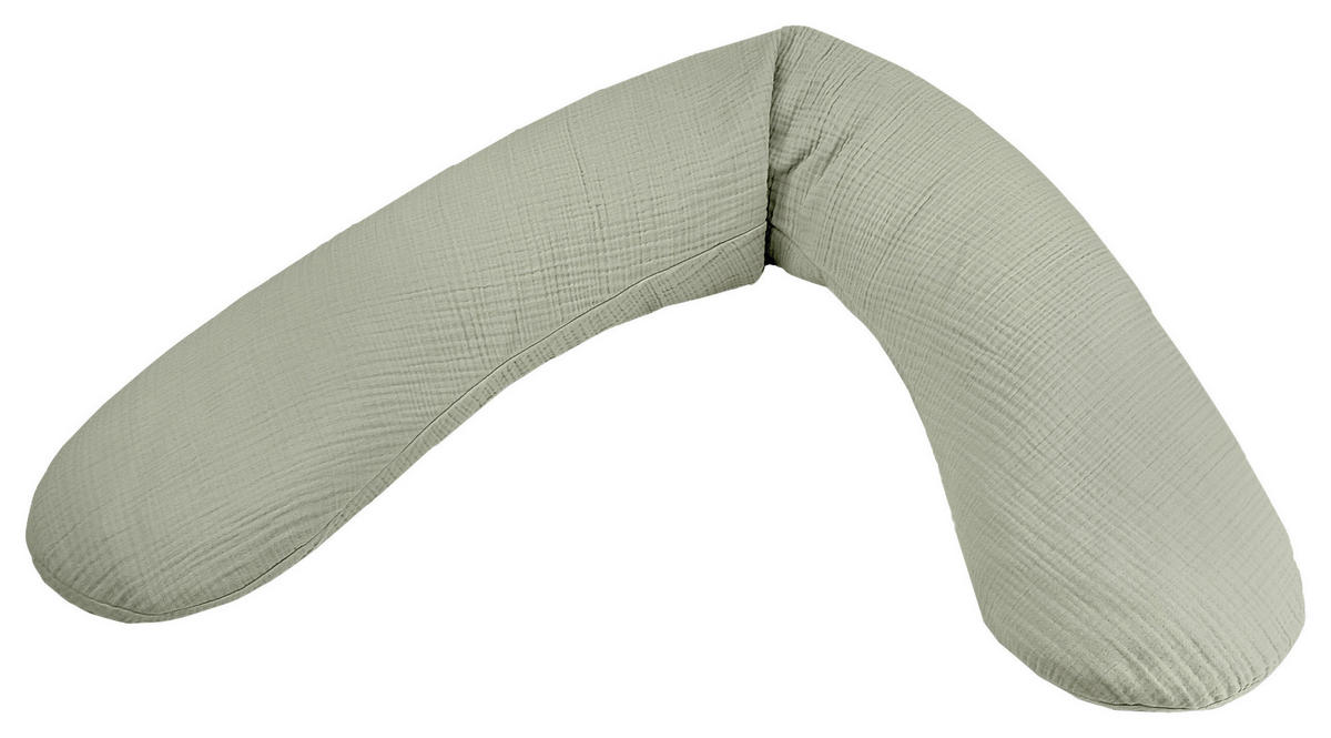 STILLKISSEN 190 cm MUSSELIN   - Salbeigrün/Grün, Basics, Textil (190cm) - Theraline