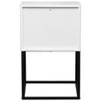NACHTKÄSTCHEN 40/65/38,5 cm  in Schwarz, Weiß  - Schwarz/Weiß, Design, Holzwerkstoff/Metall (40/65/38,5cm) - Carryhome