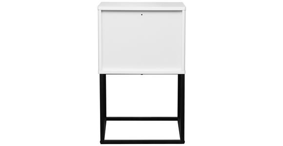 NACHTKÄSTCHEN 40/65/38,5 cm  in Schwarz, Weiß  - Schwarz/Weiß, Design, Holzwerkstoff/Metall (40/65/38,5cm) - Carryhome