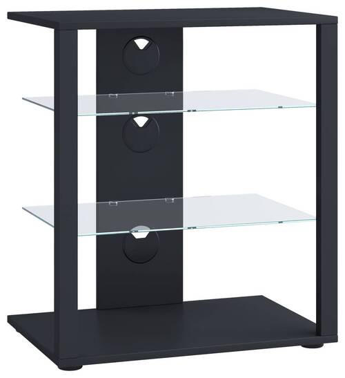 TV-RACK Holzwerkstoff Schwarz  - Schwarz, Basics, Holzwerkstoff/Kunststoff (60/70/41cm) - MID.YOU