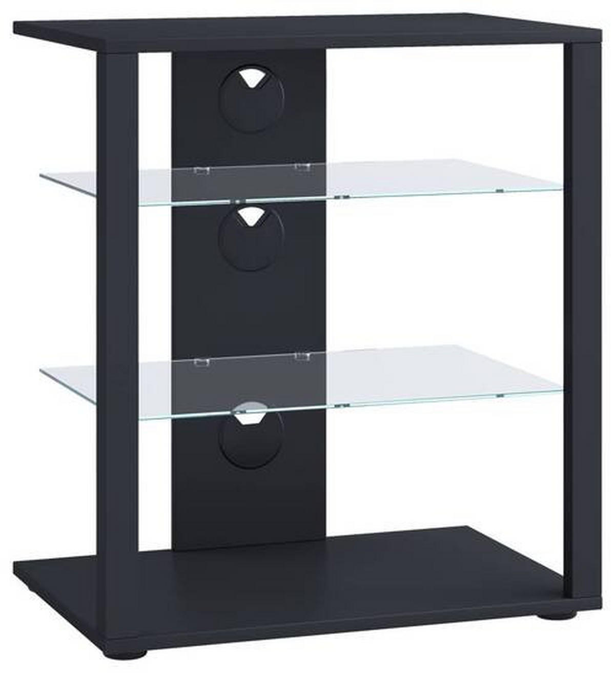 TV-RACK - Schwarz, Basics, Holzwerkstoff/Kunststoff (60/70/41cm) - MID.YOU