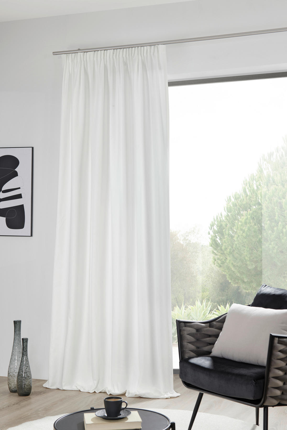 DEKOSTOFF per lfm blickdicht  - Creme, Basics, Textil (135/255cm) - Esposa