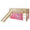 SPIELBETT Kiefer massiv 90/200 cm Kieferfarben, Pink  - Pink/Kieferfarben, Natur, Holz (90/200cm) - MID.YOU