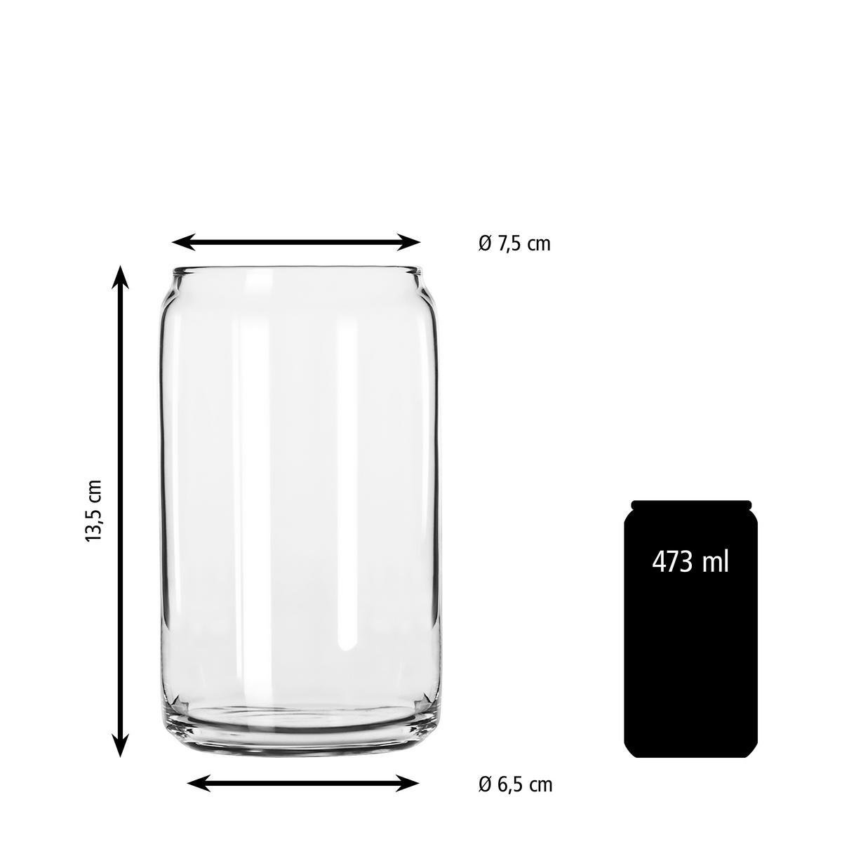 GLÄSERSET GLASS CANS  12-teilig  - Klar, Basics, Glas (7,5/13,5cm)