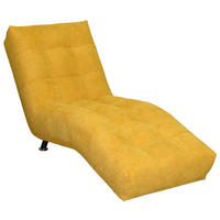 LIEGE 68/88/164 cm ISABELLA in Flachgewebe, Chenille Senfgelb  inkl.  - Chromfarben/Senfgelb, MODERN, Textil/Metall (68/88/164cm) - MID.YOU