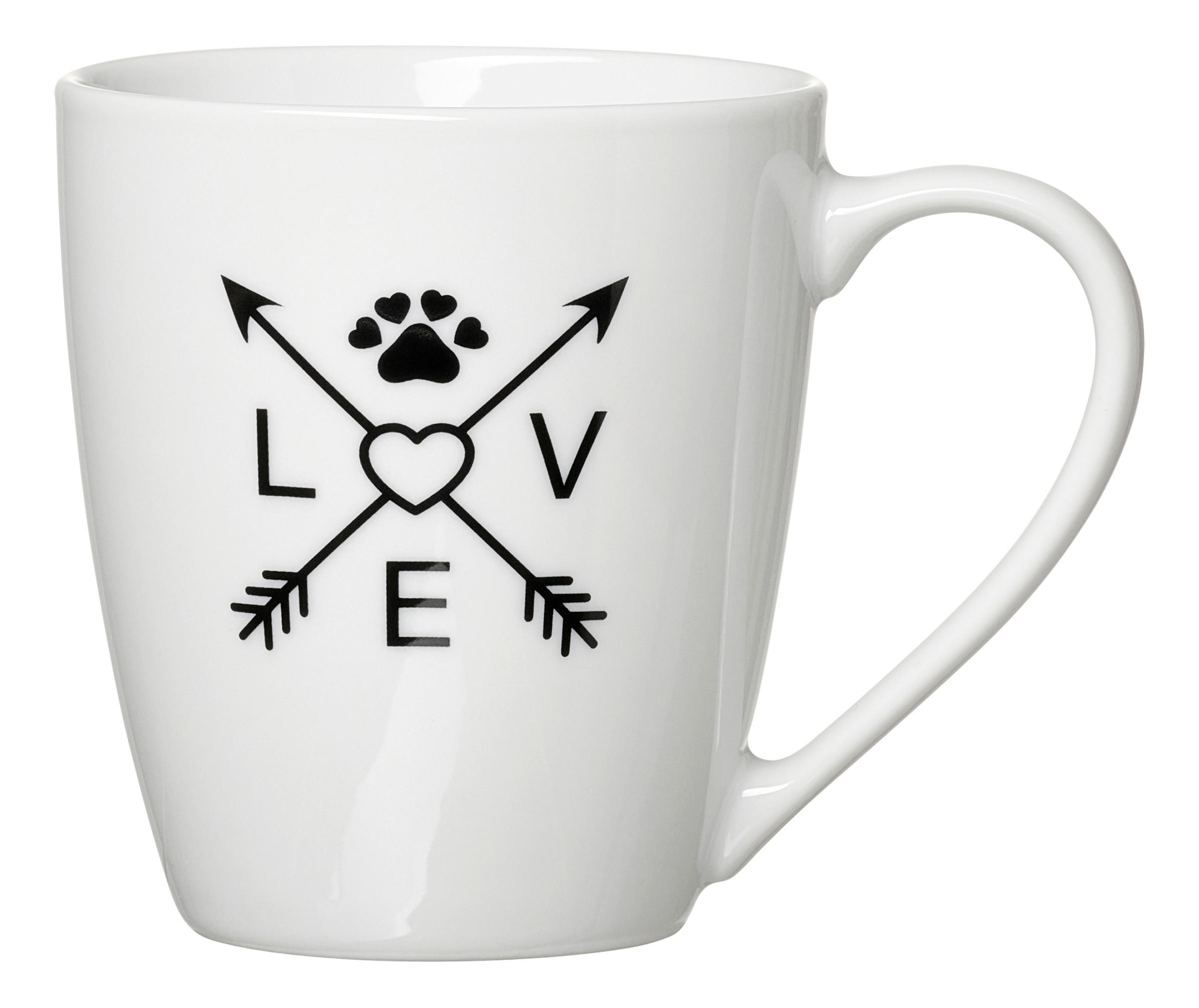 BECHER    - Weiß, Trend, Keramik (0,360l) - Ritzenhoff Breker