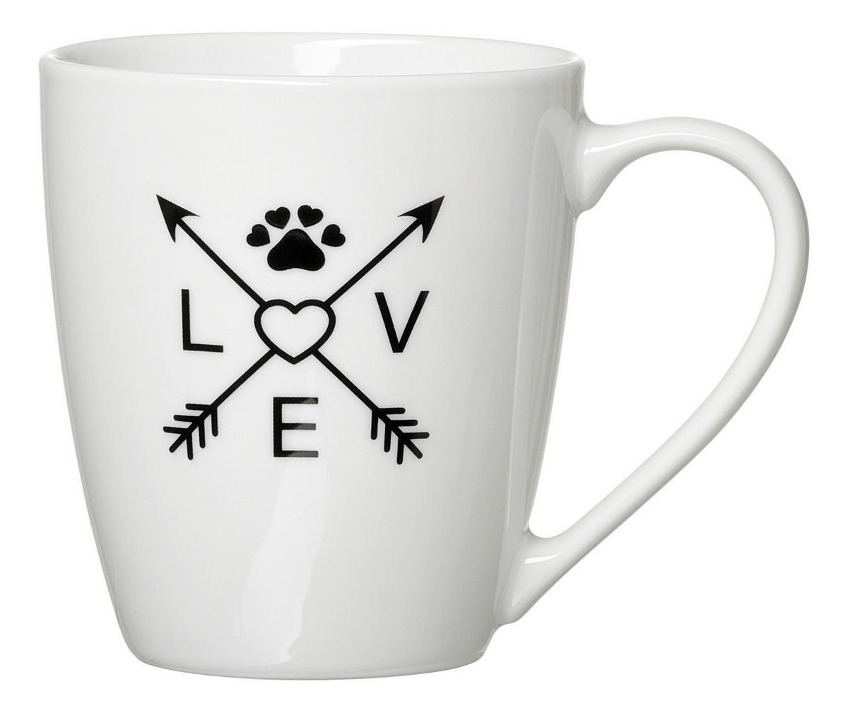 BECHER    - Weiß, Trend, Keramik (0,360l) - Ritzenhoff Breker