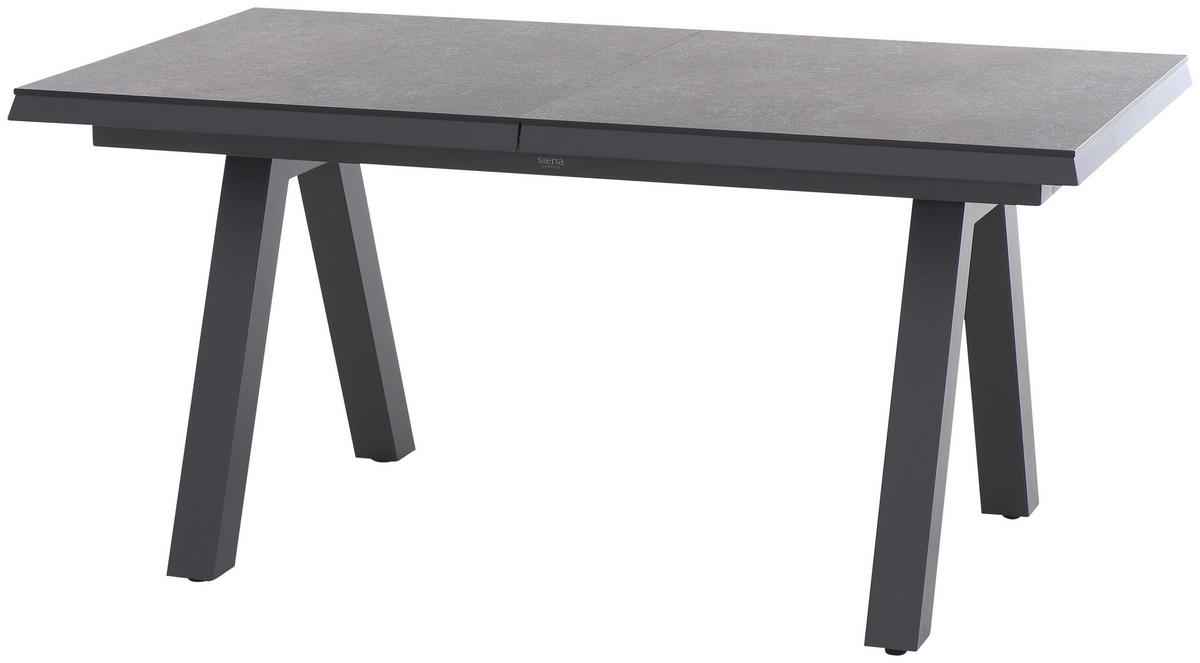 GARTENTISCH 160-200/90/77 cm Metall rechteckig  - Anthrazit/Graphitfarben, Basics, Kunststoff/Metall (160-200/90/77cm) - Siena Garden