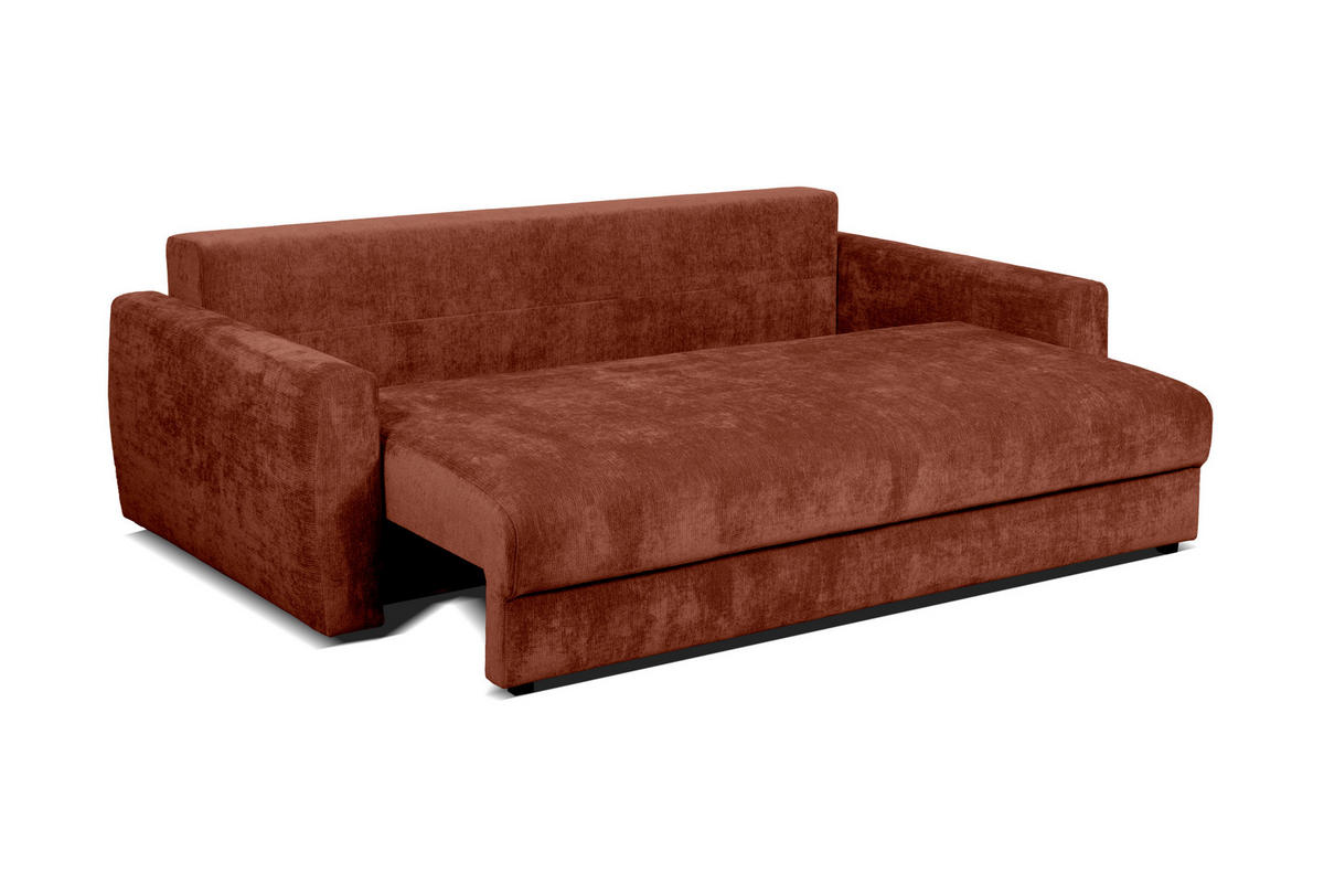 SCHLAFSOFA Chenille Rostfarben  - Rostfarben, Design, Textil (238/90/116cm) - Livetastic