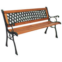 GARTENBANK 125/74/52 cm  in Braun  - Braun, MODERN, Holz/Metall (125/74/52cm) - Gardenson