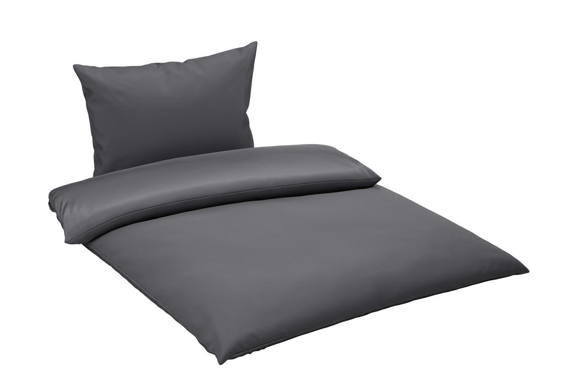 POSTELJINA TANJA 240/220 cm saten antracit  - antracit, Osnovno, tekstil (240/220cm) - Novel