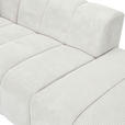 ECKSOFA Naturfarben Cord Zierkissen, Rücken echt  - Schwarz/Naturfarben, KONVENTIONELL, Kunststoff/Textil (162/313cm) - Carryhome