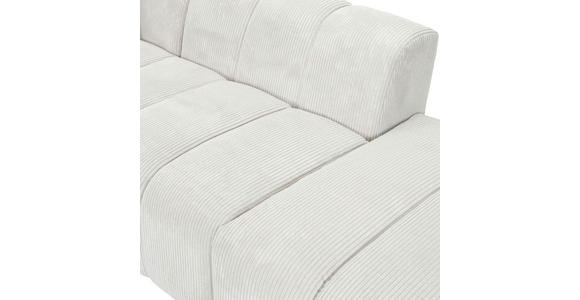 ECKSOFA Naturfarben Cord Zierkissen, Rücken echt  - Schwarz/Naturfarben, KONVENTIONELL, Kunststoff/Textil (162/313cm) - Carryhome
