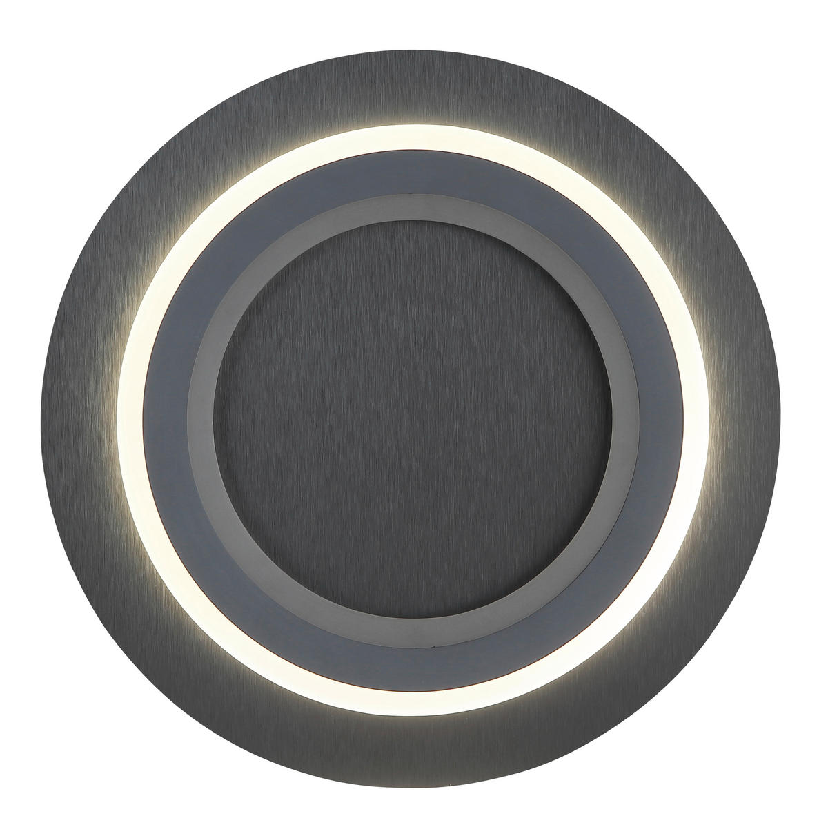 LED-DECKENLEUCHTE 34/5,5 cm   - Opal/Hellgrau, Design, Kunststoff/Metall (34/5,5cm) - Globo