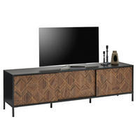 LOWBOARD  in 187,8/54/42 cm  - Goldfarben/Schwarz, Trend, Holzwerkstoff/Metall (187,8/54/42cm) - Hom`in