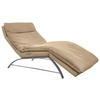 RELAXLIEGE in Echtleder Hellbraun  - Hellbraun/Alufarben, Basics, Leder (95/91/170cm) - Chilliano