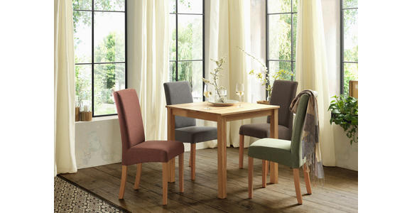 STUHL  in Webstoff Holz, Textil  - Buchefarben/Braun, KONVENTIONELL, Holz/Textil (42/95/57cm) - Carryhome