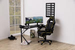 GAMING TISCH Schwarz  - Schwarz, KONVENTIONELL, Metall (140/60/75cm) - MID.YOU