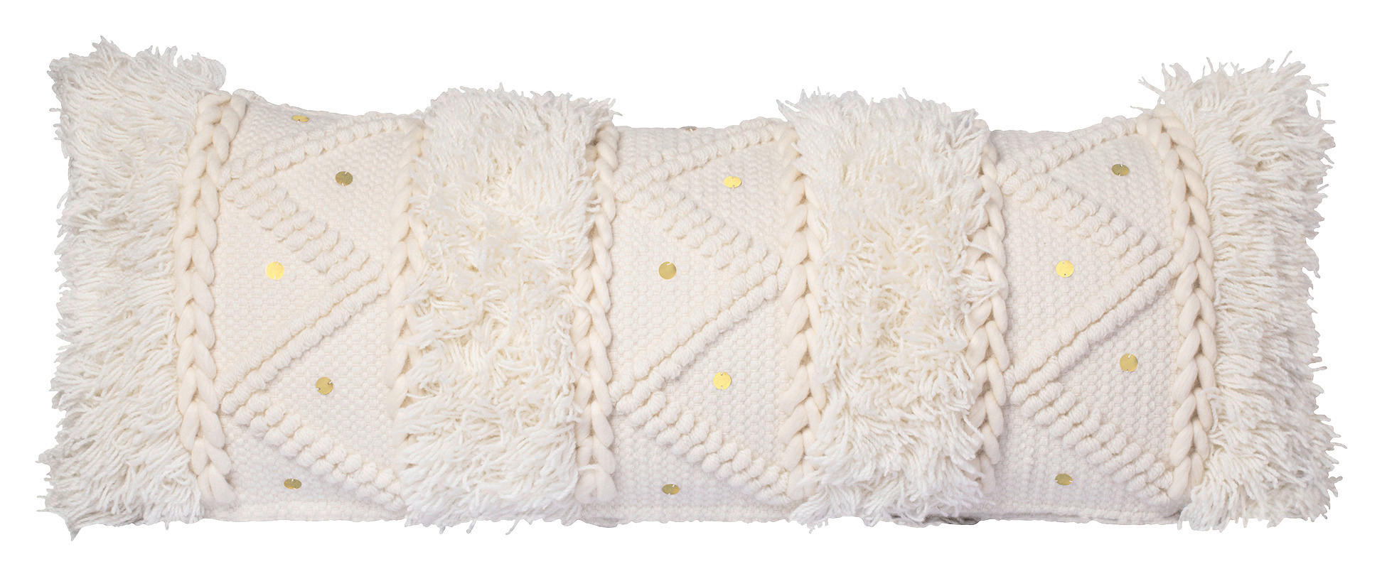 DEKORAČNÍ POLŠTÁŘ  - krémová, Konvenční, textil/plast (35/95/15cm)