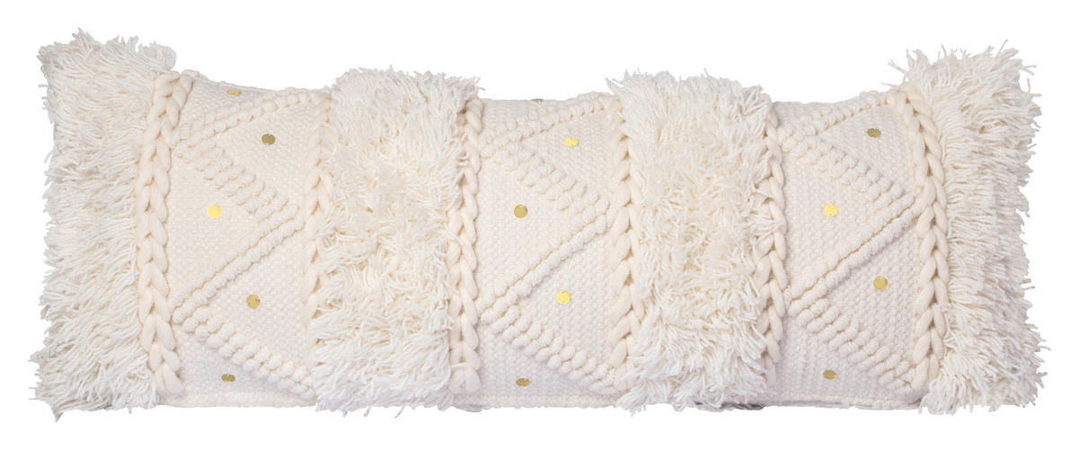 DEKORAČNÍ POLŠTÁŘ  - krémová, Konvenční, textil/plast (35/95/15cm)