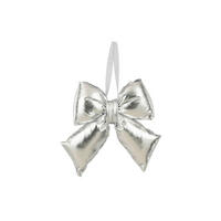 KARÁCSONYFADÍSZ - ezüstszínű, Basics, textil (16/12.5/4.5cm)