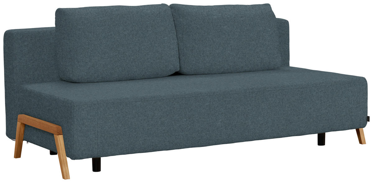 SCHLAFSOFA in Textil Blau  - Blau/Naturfarben, Design, Holz/Textil (211/88/102cm) - Niels Andersson