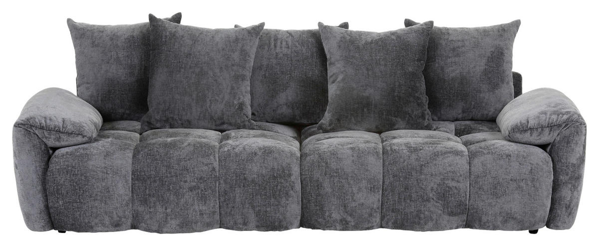 BIG SOFFA i chenille antracit  - svart/antracit, Design, textil/plast (265/67/130cm) - home24