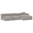 ECKSOFA Braun Flachgewebe  - Schwarz/Braun, MODERN, Kunststoff/Textil (337/178cm) - Carryhome