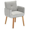 ARMLEHNSTUHL  in Webstoff, Mikrofaser  - Eichefarben/Grau, Design, Holz/Textil (67/86/67cm) - Linea Natura