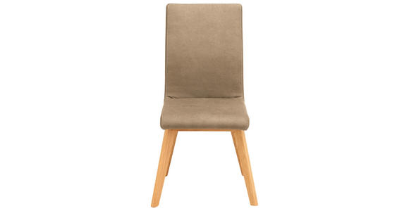 STUHL MAINE DS11 - Hellbraun/Beige, Design, Holz/Textil (45/102/56cm) - Novel