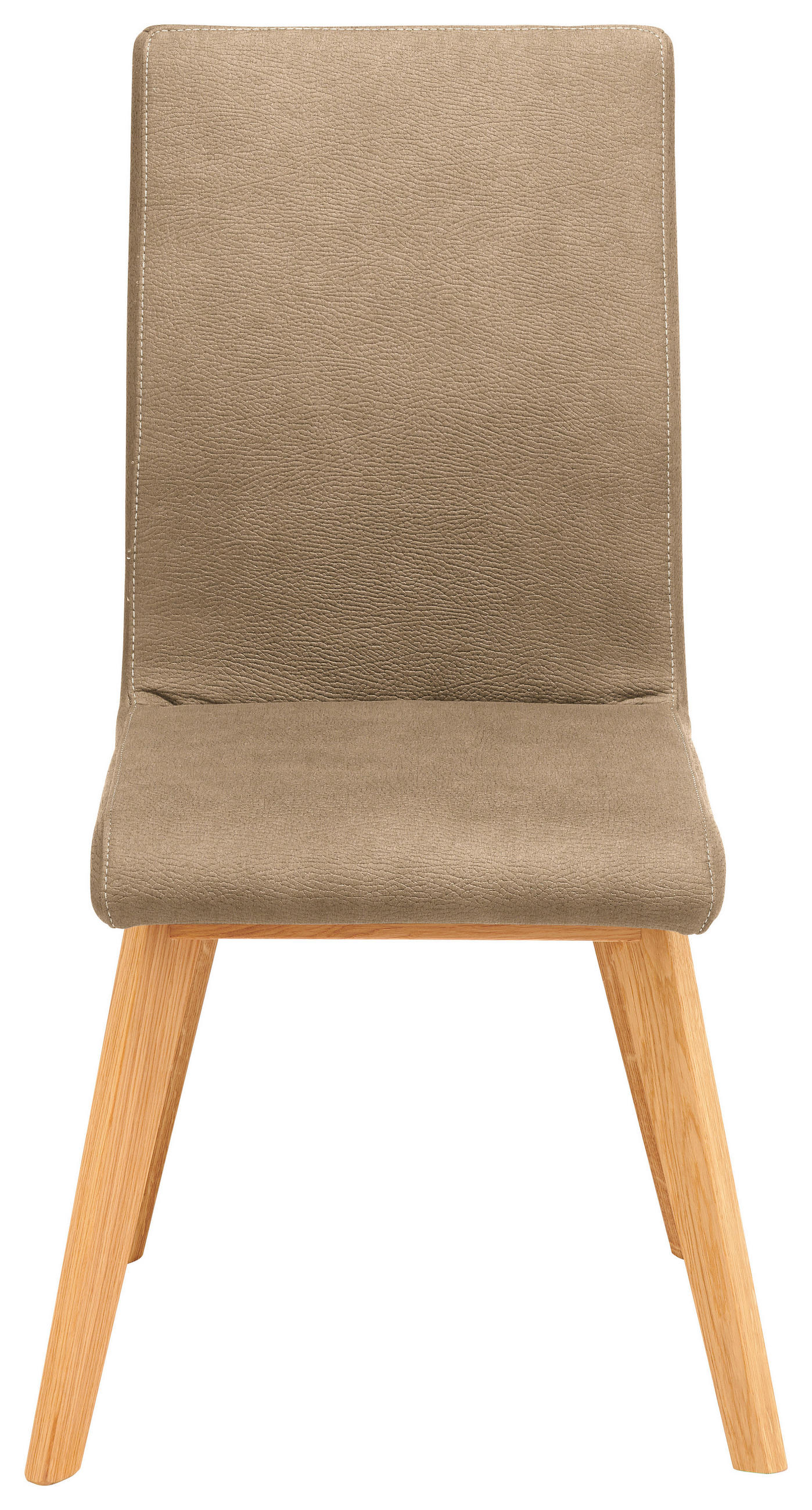 STUHL  in Mikrofaser Holz, Textil  - Hellbraun/Beige, Design, Holz/Textil (45/102/56cm) - Novel