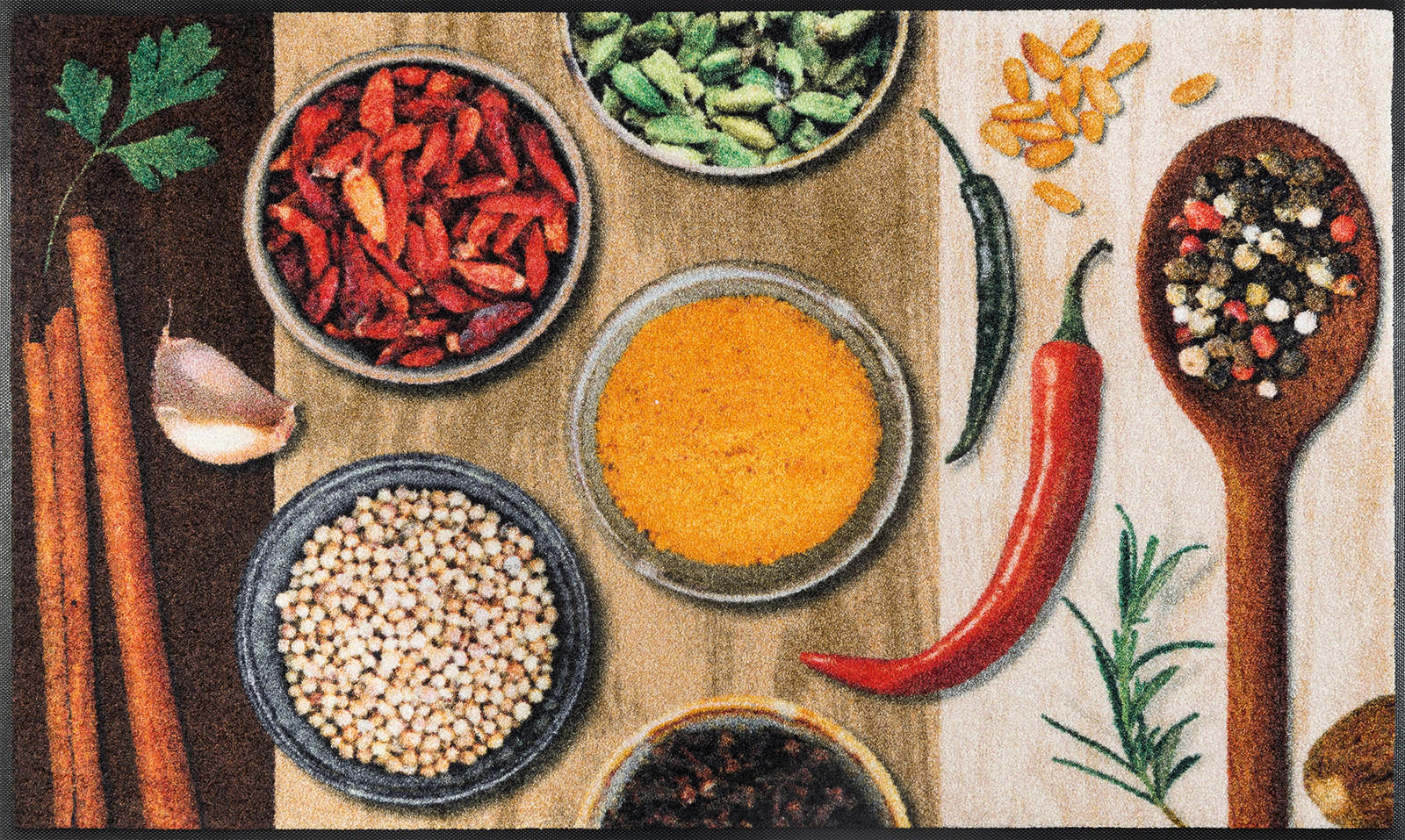 wash+dry Küchenteppich Hot Spices Mehrfarbig 75x120 cm