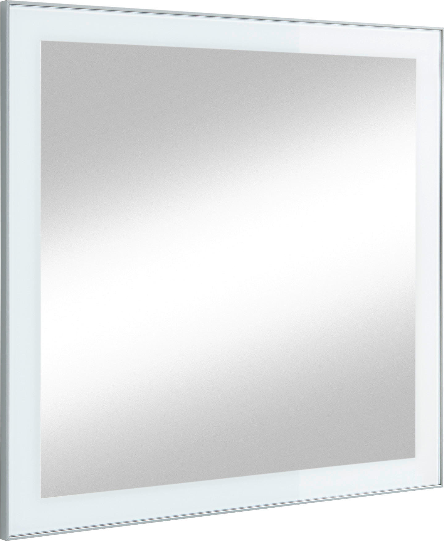 WANDSPIEGEL 80/77/2 cm - Weiß, Design, Glas (80/77/2cm)
