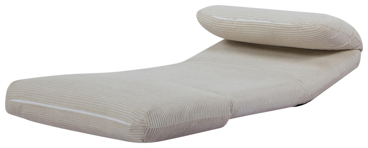 SCHLAFSESSEL in Cord Beige  - Beige, Design, Textil/Metall (82/58/78cm) - Livetastic