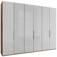 DREHTÜRENSCHRANK 300/236/58 cm 6-türig Weiß, Eiche Bianco  - Schieferfarben/Eiche Bianco, KONVENTIONELL, Glas/Holzwerkstoff (300/236/58cm) - Dieter Knoll