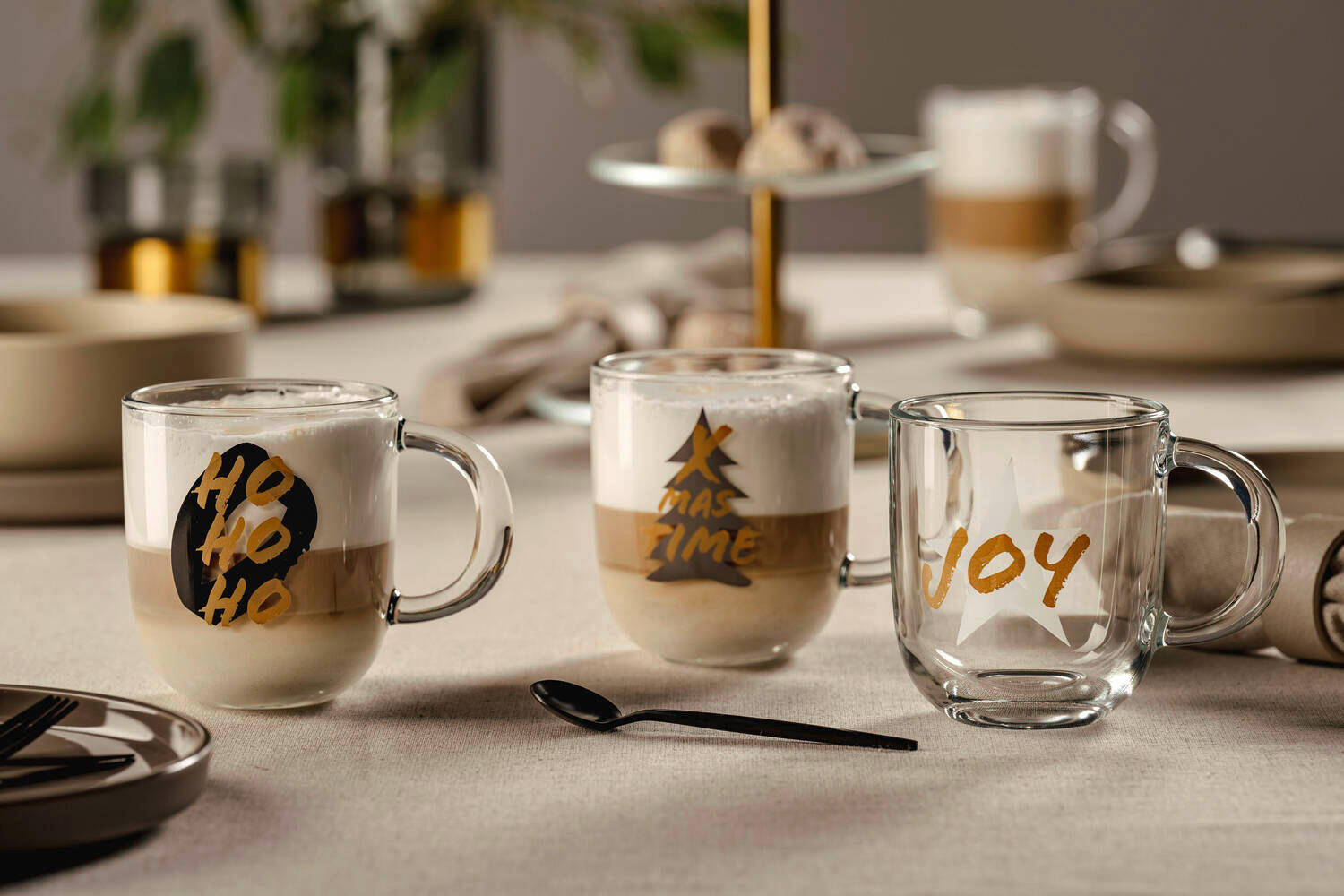 TASSE SILENZIO   0,30 ml  - Transparent/Goldfarben, LIFESTYLE, Glas (12,50/10,00/8,70cm) - Leonardo