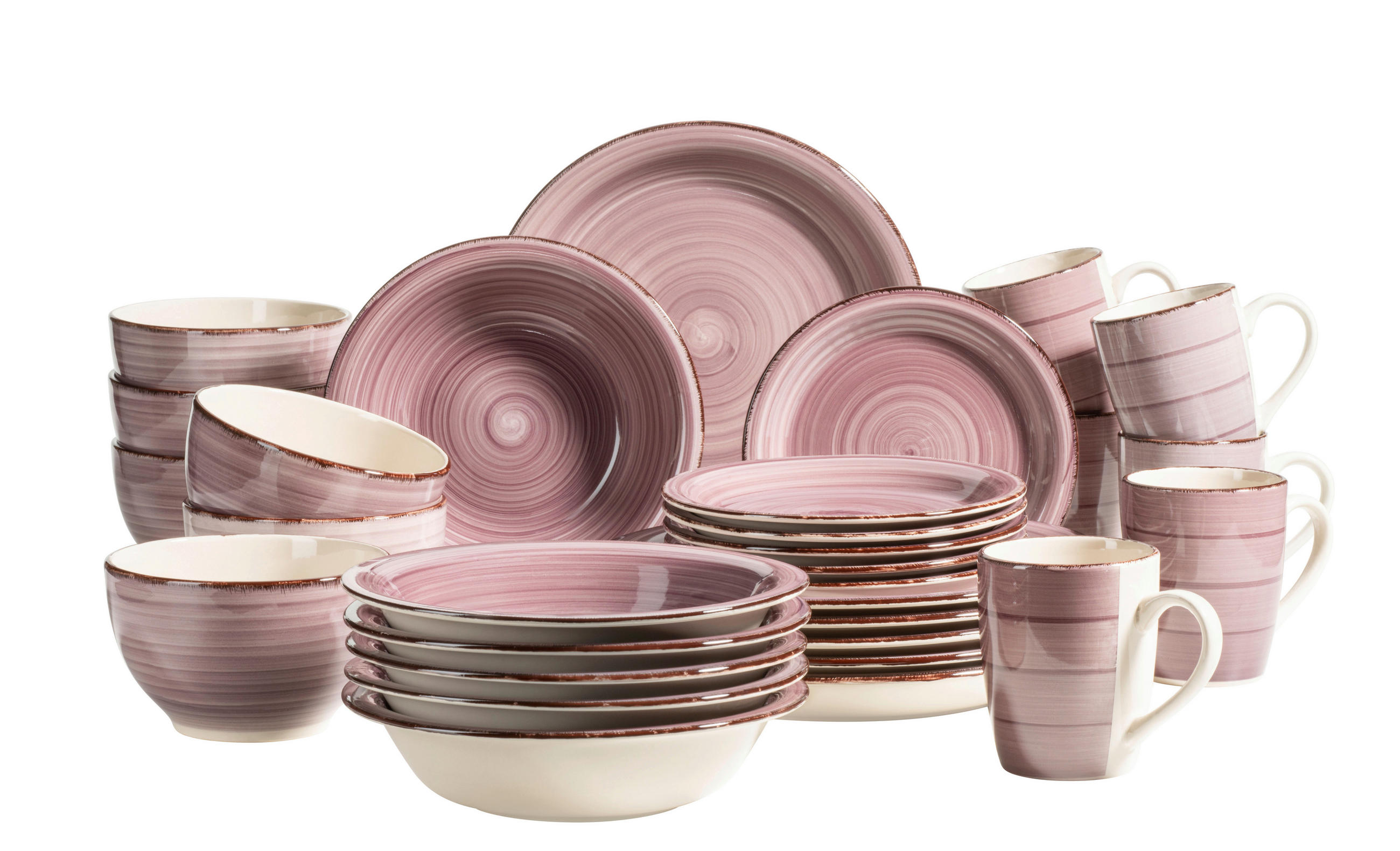 KOMBISERVICE Koralle Lumaca 30-teilig 6 Personen  - Koralle, Basics, Keramik - Mäser