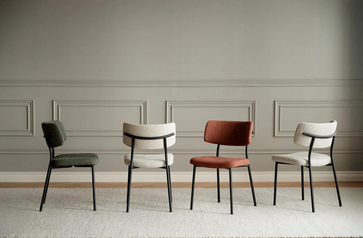 STOL     - beige/svart, Klassisk, metall/trä (52/82/56cm) - Rowico