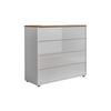 KOMMODE Mailand Typ 3  in 79/73/33 cm  - Eichefarben/Weiß Hochglanz, MODERN, Holzwerkstoff/Kunststoff (79/73/33cm) - MID.YOU