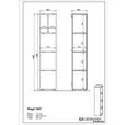 BADEZIMMERREGAL 31/144/29 cm  - Silberfarben/Schwarz, MODERN, Glas/Holzwerkstoff (31/144/29cm) - Xora