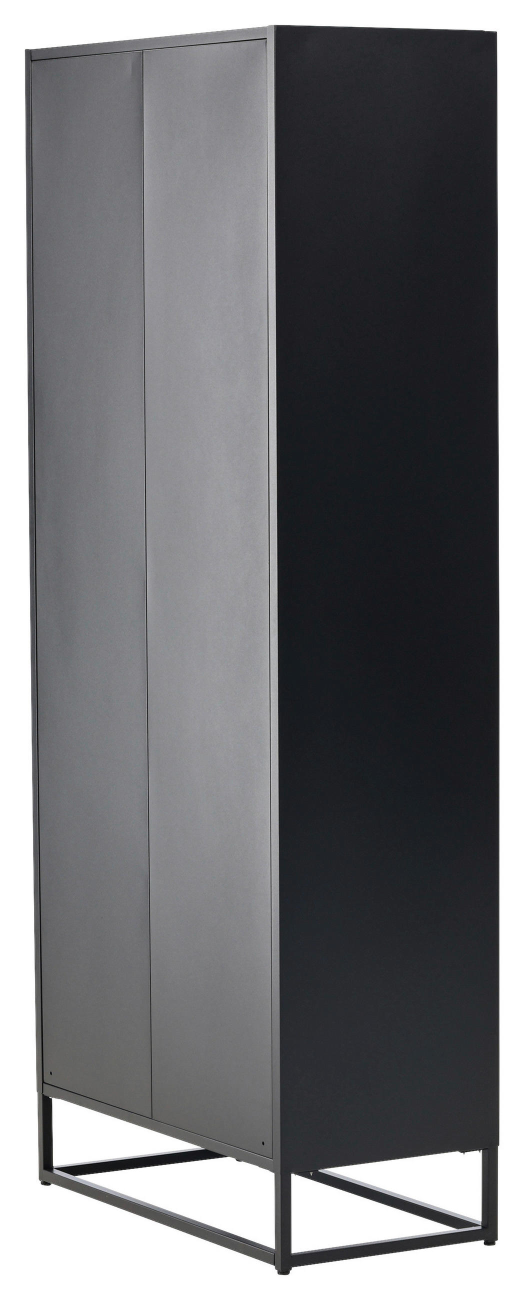 VITRINSKÅP  i svart  - svart, Design, metall/glas (80/190/41cm) - Livetastic