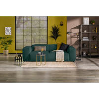 3-SITZER-SOFA HANNAH Cord Grün  - Schwarz/Grün, Design, Kunststoff/Textil (247/75/104cm) - MID.YOU