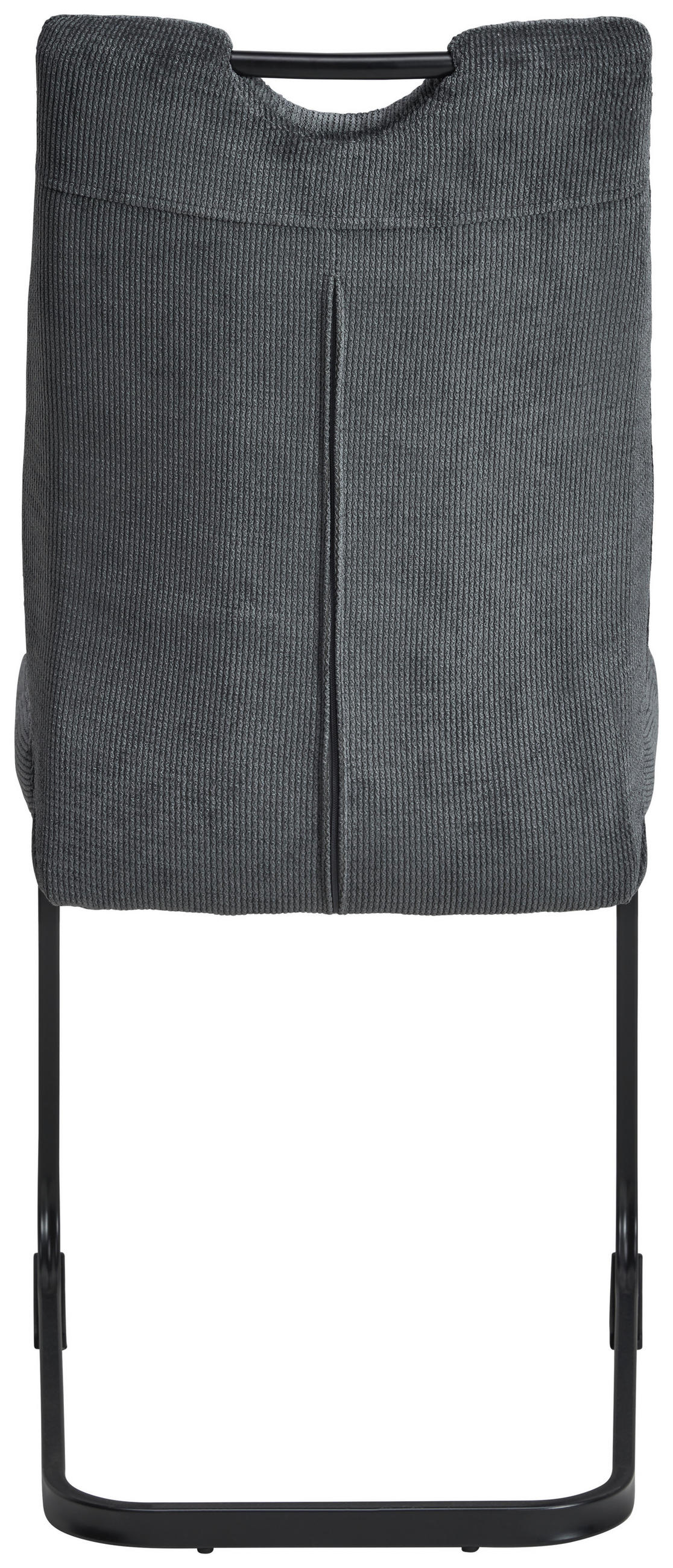 SCHWINGSTUHL  in Eisen Mikrofaser  - Anthrazit/Schwarz, LIFESTYLE, Textil/Metall (44/96/59cm) - MID.YOU