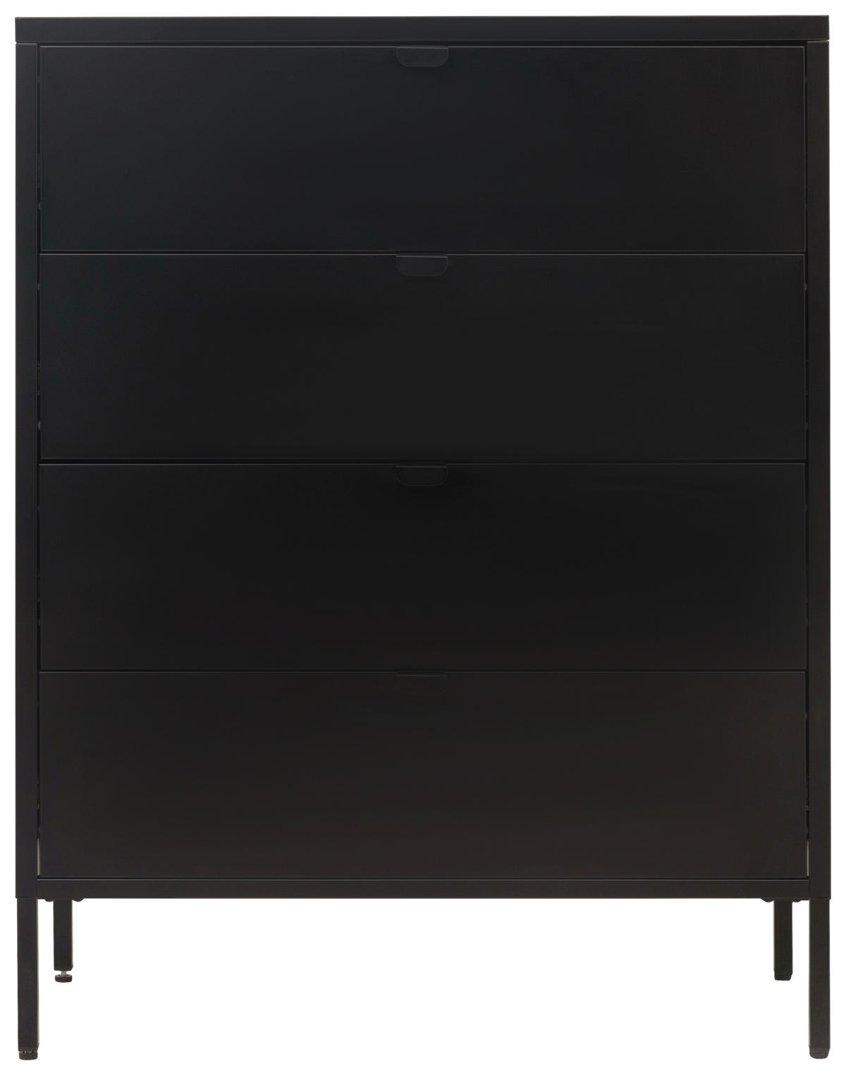 KOMMODE  in 80/101,5/40 cm  - Silberfarben/Schwarz, Design, Metall (80/101,5/40cm) - MID.YOU