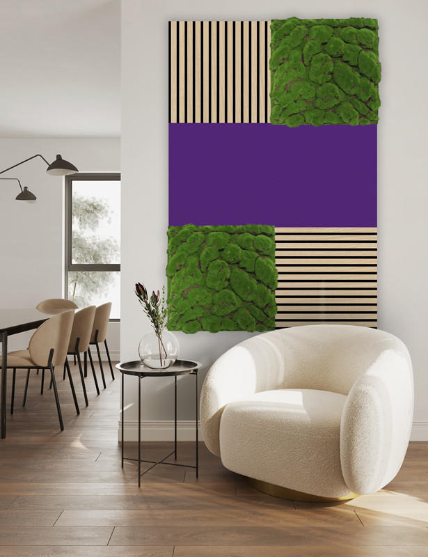 AKUSTIKPANEEL Modular Wall System rPet  - Lila, MODERN, Kunststoff (52/104/0.6cm) - Jangal